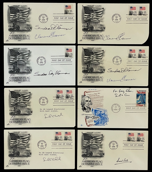 Supreme Court Justices Signed First Day Covers Collection of Eight Incl. Sandra Day OConner, Clarence Thomas and Others (BAS)