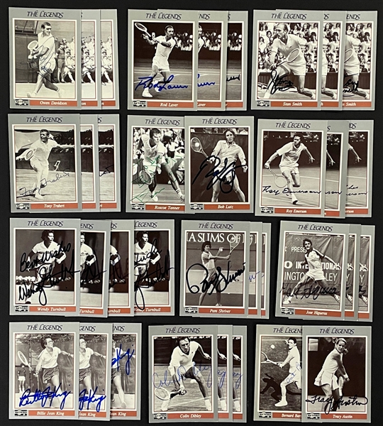Tennis Legends Signed 1991 NetPro Cards Collection of 67 Incl. Rod Laver, Stacy Austin, Billy Jean King and Others (BAS)