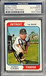 Norm Cash Signed 1974 Topps #367 Card PSA/DNA Encapsulated