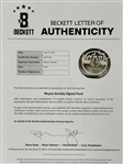 Wayne Gretzky Signed Hockey Puck (BAS)