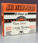 1990s "NHL Team Pucks" Complete Box of 24 with All NHL Team Logos on One Puck