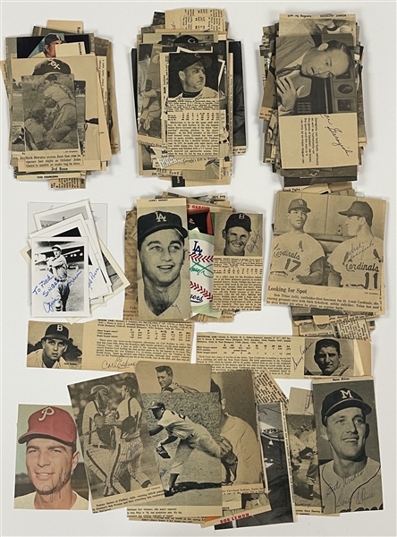 Baseball Signed Magazine/Newspaper Photo Cache (300+) (BAS)