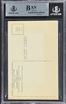 Sandy Koufax Signed Yellow Hall of Fame Plaque Postcard - Encapsulated by Beckett Authentication