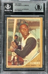 Roberto Clemente Signed 1962 Topps #10 Card - Encapsulated by Beckett Authentication