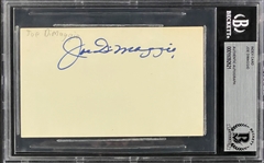 Joe DiMaggio Signed Index Card (BAS)