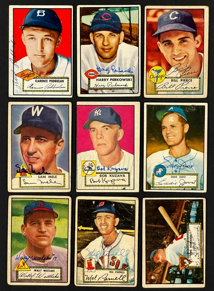 1952 Topps Signed Card Collection (9) (BAS)