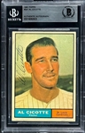 Al Cicotte Signed 1961 Topps Card #241 (BAS)