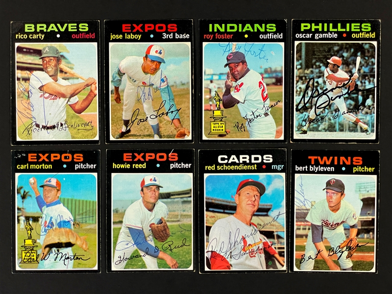 1971 Topps Signed Card Collection (63) (BAS)