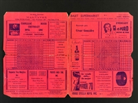 1956 Puerto Rican  Winter League Program with Clemente and Cepeda
