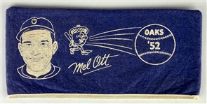 1952 Mel Ott Oakland Oaks Souvenir Soda Jerk Style Felt Hat - Rare!