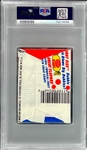 1986 Fleer Basketball Unopened Wax Pack - Olajuwan Sticker Showing on Back - PSA NM 7