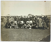 Incredible 1931 Tour of Japan Baseball Team Oversized Team Photo - Featuring Lou Gehrig, Lefty Grove, Mickey Cochrane and Other HOFers