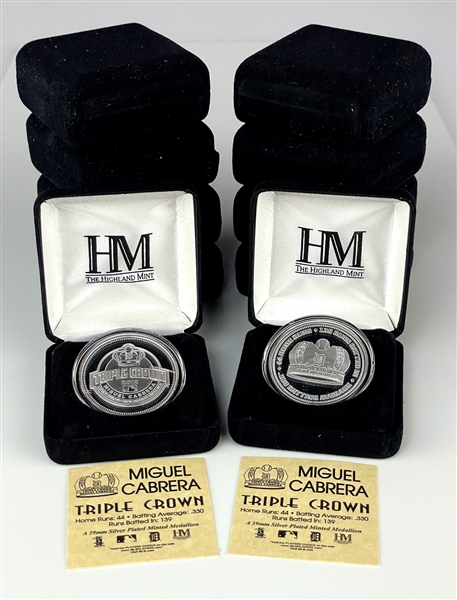 Group of 10 2012 Miguel Cabrera Triple Crown Medallions
