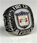 2000 Chicago Fire MLS Soccer "Lamar Hunt US Open Cup" Champions Salesmans Sample Ring - Diego Gutierrez