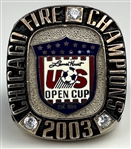 2003 Chicago Fire MLS Soccer Lamar Hunt US Open Cup Champions Salesman's Sample Ring - Chris Armas