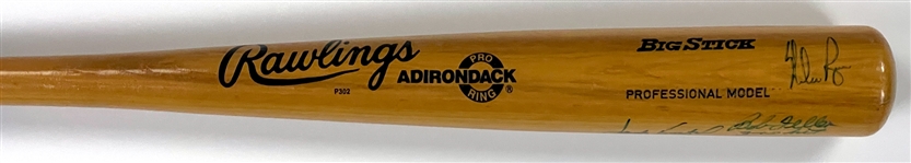 No Hitters Pitcher Signed Bat With Sandy Koufax, Nolan Ryan and Bob Feller (PSA/DNA)