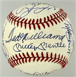 500 Home Run Club Signed Baseball with <strong>21 SIGNATURES</strong> Incl. Mantle, Williams, Aaron, Cabrera (BAS)
