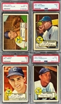 1952 Topps PSA-Graded Collection of Four Incl. #s 98, 117, 251 and 305