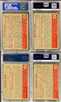 1952 Topps PSA-Graded Collection of Four Incl. #s 98, 117, 251 and 305