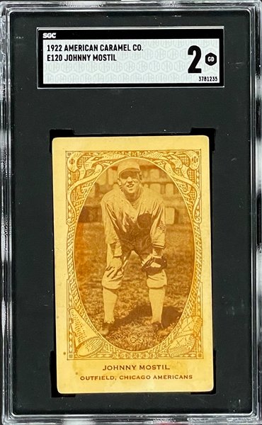 1922 E120 American Caramel Johnny Mostil - SGC GD 2