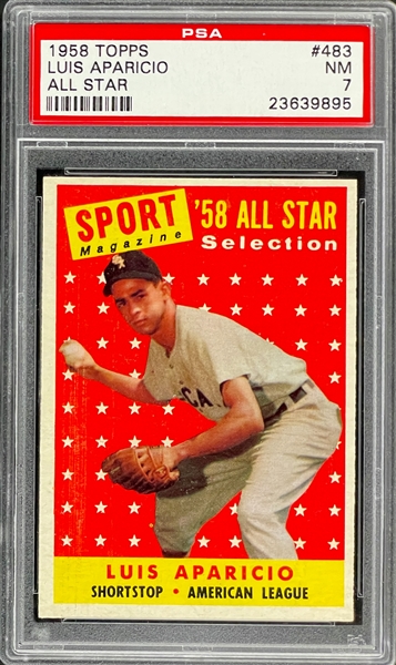 1958 Topps #483 Luis Aparicio All Star - NM 7