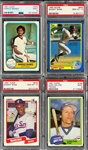 Chicago White Sox PSA-Graded 9s and 10s Collection of Four Incl. Fisk, Sosa and Baines