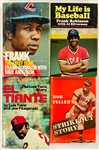 Baseball HOFers and Stars Signed Hardcover Books (8) Incl. Frank Robinson, Bob Feller, Lou Boudrea (BAS)