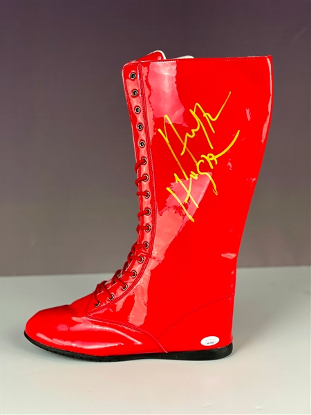 Hulk Hogan Signed Red Wrestling Boot (JSA)