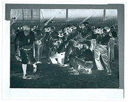 1942 Babe Ruth at Yankee Stadium for War Bonds Game Walter Johnson Exhibition - 4x5 Inch Duplicate Negative