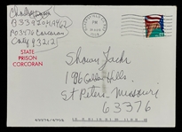 Charles Manson Signed and Handwritten Mailed Envelope (JSA)