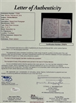 Charles Manson Twice-Signed and Handwritten Photograph Postcard (JSA)
