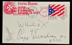 Charles Manson Signed and Handwritten Postcard to Phyllis Wilcox (JSA)