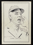 1939 Clark Griffith AP Wire Photo Used for 1950 Callahan #35 Card (Example Included)