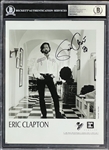 Eric Clapton Signed Promotional Photo - Encapsulated with Autograph Grade "10" by Beckett Authentic - Steve Grad Collection