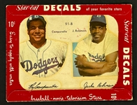 1952 Star Cal Decals #91-B Jackie Robinson and Roy Campanella