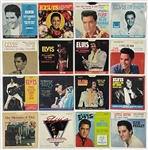 Group of 40 Elvis Presley RCA Victor 45 RPM Singles with Picture Sleeve