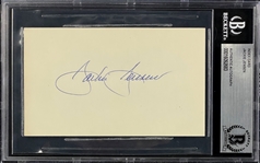 Jackie Jensen Signed Index Card (BAS)
