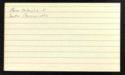 Byron McLaughlin Signed Index Card (BAS)