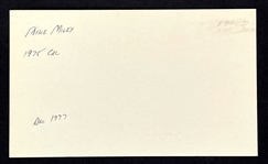Mike Miley Signed Index Card (BAS)