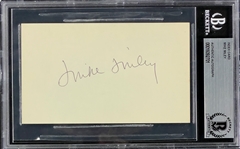 Mike Miley Signed Index Card (BAS)