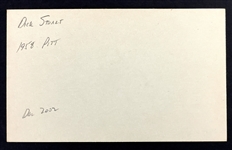 Dick Stuart Signed Index Card (BAS)