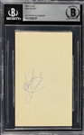 Dick Stuart Signed Index Card (BAS)