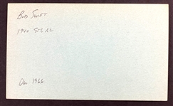 Bob Swift Signed Index Card (BAS)