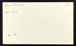 Bob Trowbridge Signed Index Card (BAS)