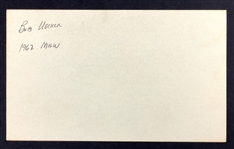 Bob Uecker Signed Index Card (BAS)