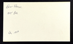 Bert Hamric Signed Index Card (BAS)