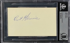 Bert Hamric Signed Index Card (BAS)