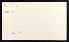 Nestor Chavez Signed Index Card (BAS)