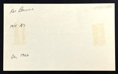 Ray Rube Bressler Signed Index Card (BAS)