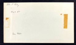 Joe Boley Signed Business Card (BAS)
